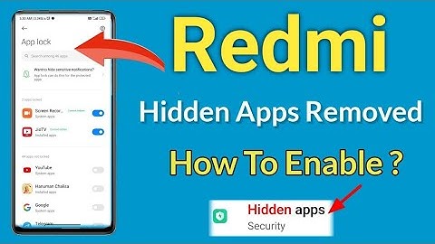 How to hide apps Miui 13 | hidden apps not showing in miui 13