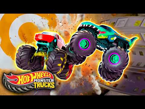 🎯 ¡Desafío de Monster Trucks: Da en el Blanco en el Aire! | Hot Wheels Monster Trucks