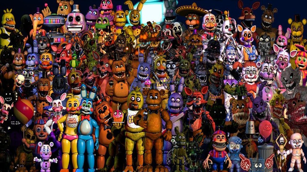 All fnaf 2 animatronics