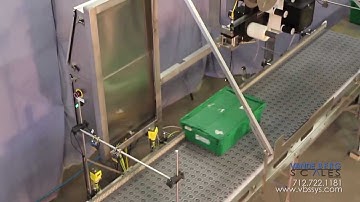 Automatic Tote Labeling Conveyor System