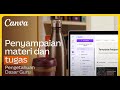 Penyampaian materi dan tugas