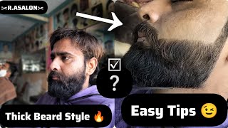 How To Thick Beard Style|Full Tutorial Video|✂️ Easy Tips Step By Step Tutorial🔥 Video R.ASALON✂️