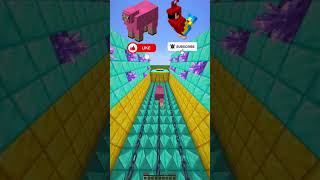 ​Pink Sheep vs Parrot! 🐑🦜 Who is the Fastest? #minecraft #gaming