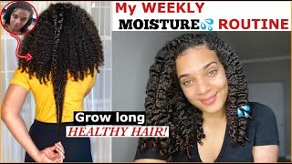 BEST ROUTINE to GROW NATURAL HAIR LONG| Moisturizing Natural Hair..