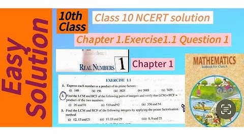 Class 10 chapter1 exercise1.1 question 1 part 1or2 //ncert class 10 maths //easy solution  . 