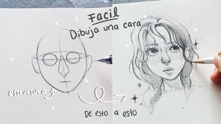 Cómo dibujar un rostro FACIL y RAPIDO 🎨