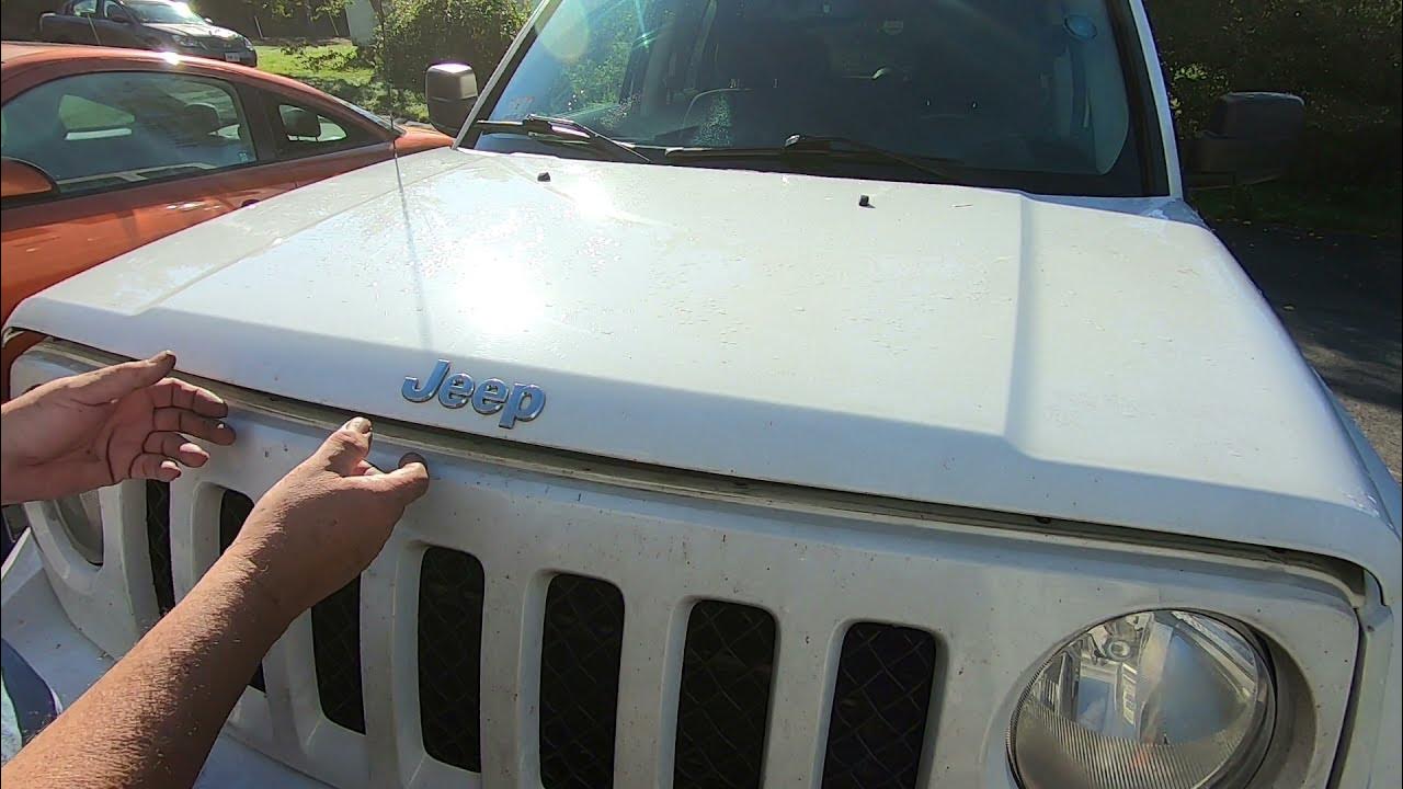 How to find Jeep Patriot Under Hood Latch - YouTube