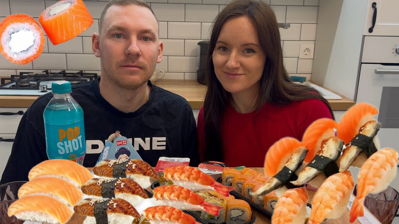 МУКБАНГ РОЛЛЫ СУШИ ПОДАРОК ЛИАНЕ ПАРООЧИСТИТЕЛЬ KaringBee S100