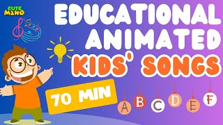 Educational, Fun and Catchy English Songs for Kids | 70 Min