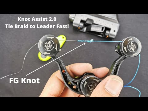 FG Fishing Knot Tying Tool - Knot Assist 2.0 (Tie Braid to Leader Fast!)  [4K] 
