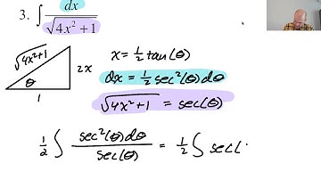Trig Substitution for Integrals Examples, pg 3