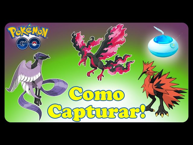 Como capturar os pássaros lendários de Galar no Pokémon GO! Articuno,  Zapdos e Moltres de Galar! 