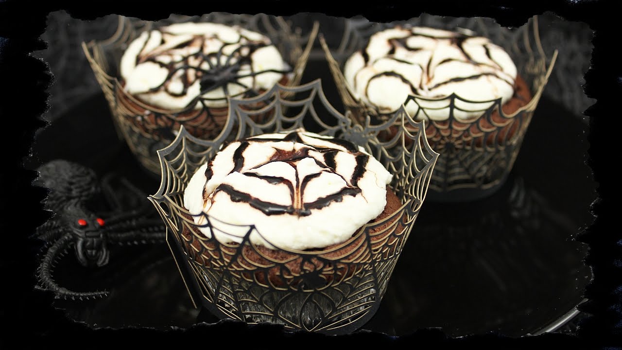 Halloween Week #1: Spinnen-Cupcakes - YouTube
