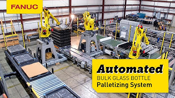 Get it Done with Automated System for Bulk Palletizing Glass Bottles