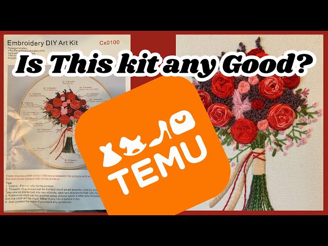 Flowers Series Embroidery Kit With English Instruction Book - Temu