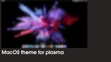 MacOS theme for KDE plasma
