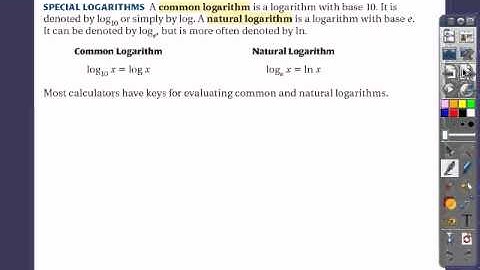 ALG2 CH7.4 Part 1 (Evaluate Logarithms and Graph Logarithm Functions)