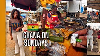 A TYPICAL SUNDAY IN A GHANA HOME | LIVING IN GHANA | COOKING GHANA FUFU AND SOUP