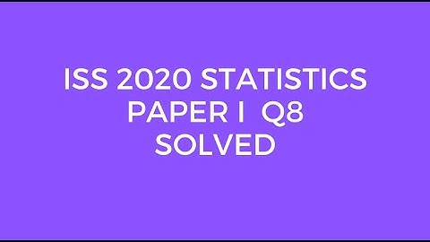 Indian Statistical Service (ISS)2020 Statistics Paper I Set B Q8 Solved (Partial Correlation)