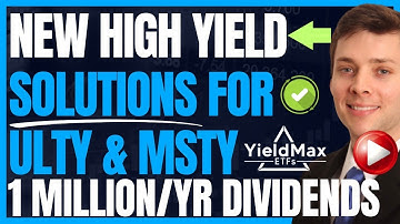 ULTY & MSTY Strategies To Correct Performance (Yieldmax High Yield Dividend Investing) #Income #FIRE