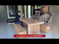 Jual set meja makan trembesi natural produk asli furniture jepara mebelareajepara