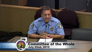 July 22nd 2019 Lansing Committee of the Whole Meeting