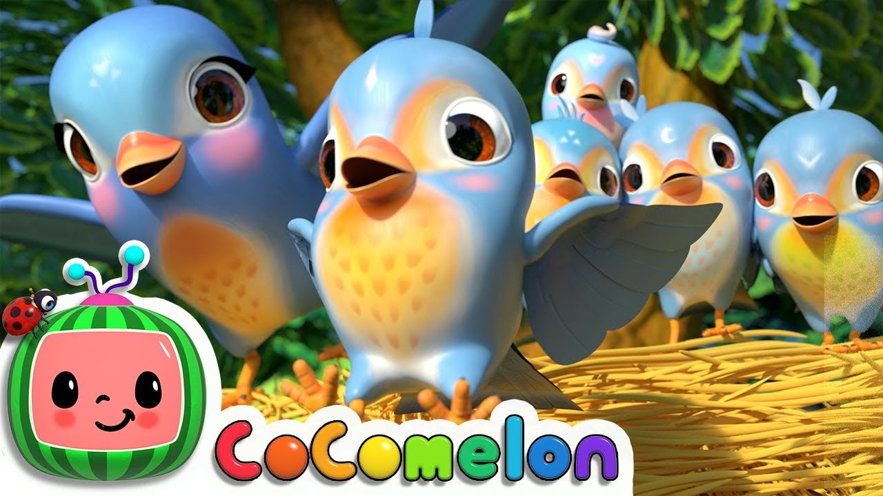 Five Little Birds 3  CoCoMelon Nursery Rhymes  Kids Songs