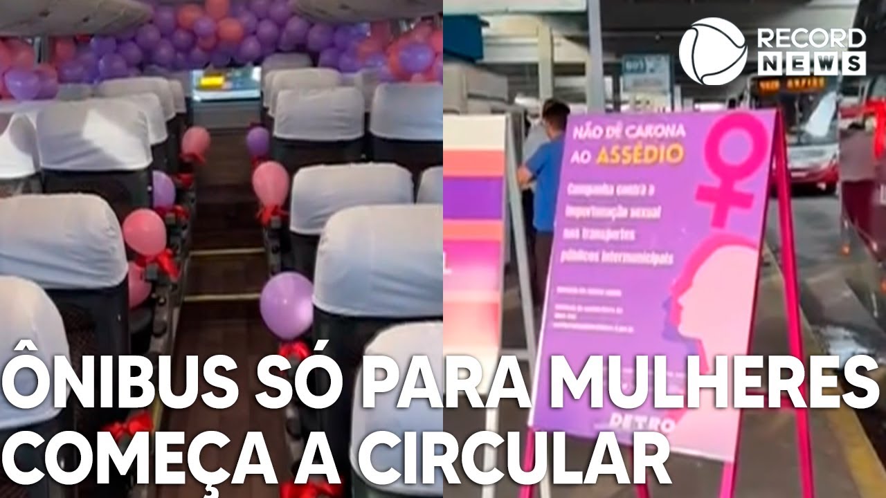 Ônibus só para mulheres começa a circular no Rio de Janeiro