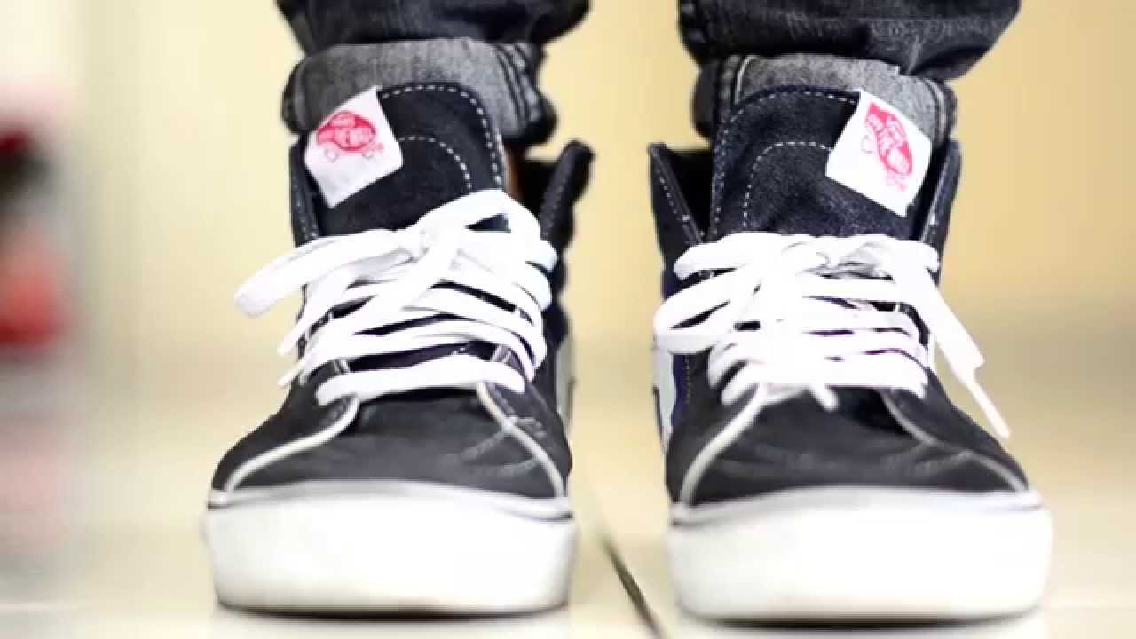 Vans Sk8 Hi - On Feet - YouTube