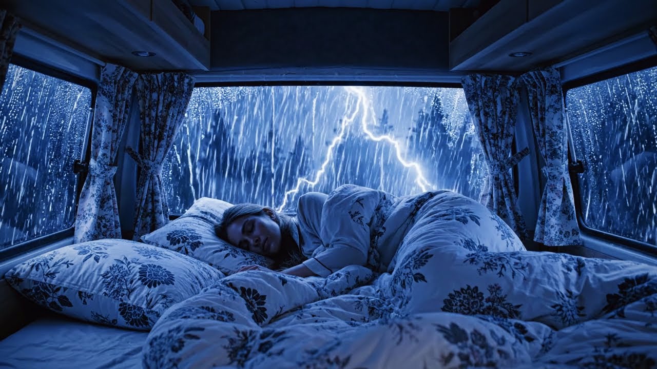 Heavy Rain and Thunder for Sleep | Calm Night Ambience for Relaxation ...