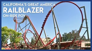 Official pov of railblazer - the 2018 new coaster just announced by
california's great america! this rmc raptor track features an 8 person
single-fil...