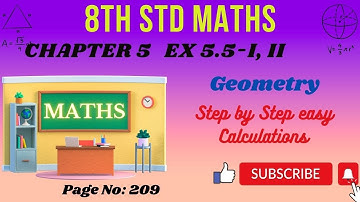 TN 8th std maths Ex 5.5 -I, II (Construction of Parallelogram & Rhombus)@tnmaths6to10