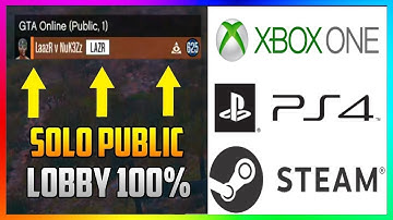 How to Join EMPTY Public Lobby on GTA 5 Online | WORKING SOLO PUBLIC LOBBY GLITCH (Xbox One/PS4/PC)