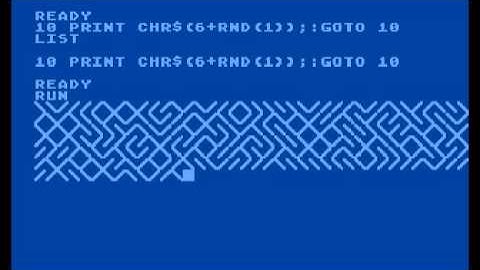 10 PRINT - Create Endless Maze with One Line of BASIC
