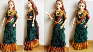 #DIY#Barbie doll saree draping | South Indian style saree draping | Drape a perfect saree for Barbie screenshot 4