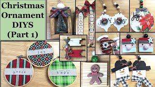 QUICK and CUTE CHRISTMAS ORNAMENT DIYS (Part 1) | Dollar Tree DIY | Christmas Tree Decorations