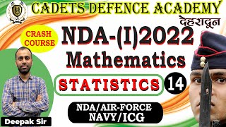 NDA 2022 | Mathematics | Statistics | Class 14 | Math for nda exam 2022 |  Nda Maths