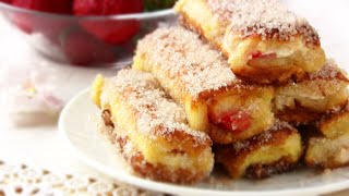 СЛАДКИЕ ГРЕНКИ-РУЛЕТИКИ По - "ФРАНЦУЗСКИ" С КЛУБНИКОЙ СЛАДКИЕ ГРЕНКИ-РУЛЕТИКИ По - "ФРАНЦУЗСКИ" С КЛУБНИКОЙ