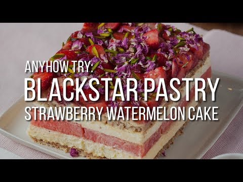 Strawberry Watermelon Cake - recreating famous dessert recipe by Black Star Pastry. 