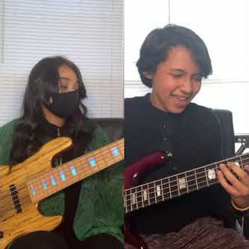 Justin-Lee Schultz and Jamie-Leigh Schultz doing a bass Duet on Beyoncé De Javu