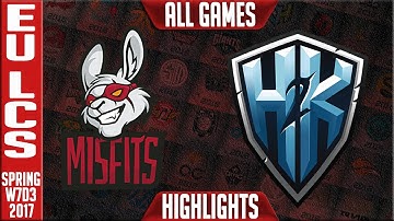 Misfits vs H2k ALL GAMES Highlights - EU LCS W7D3 Spring 2017 - MSF vs H2k G2