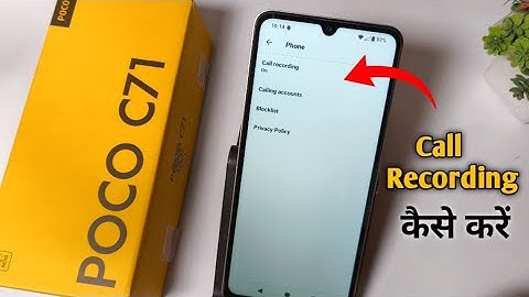 Poco C71 Call Recording Kaise Kare | How to turn on call recording in poco c71 | Auto call recording