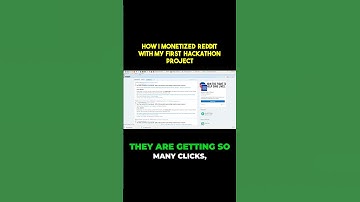 How I Monetized Reddit with my First Hackathon Project. #shorts