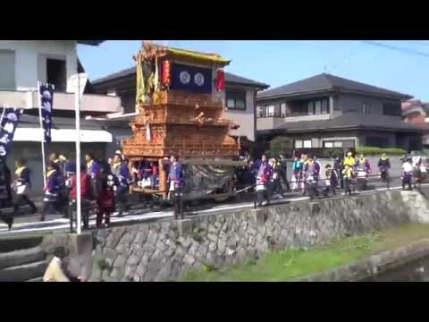 2015西条祭り　伊曽乃祭礼　巡行　本陣川沿い