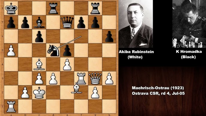 Chess Tactics: Rubinstein — Hromadka, 1923