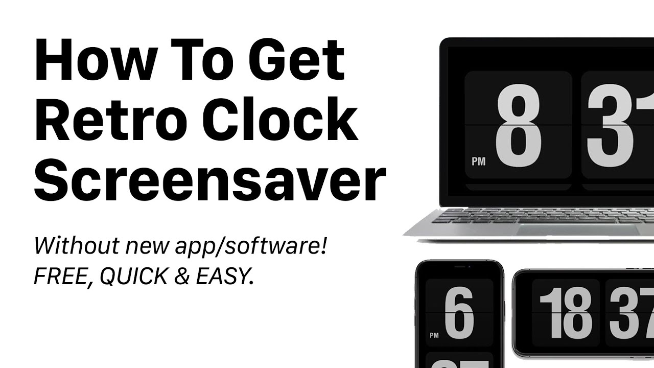 how to get a flip clock screensaver on macbook