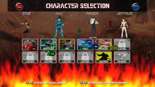 Character select screen for Bionic Fighters (WIP)