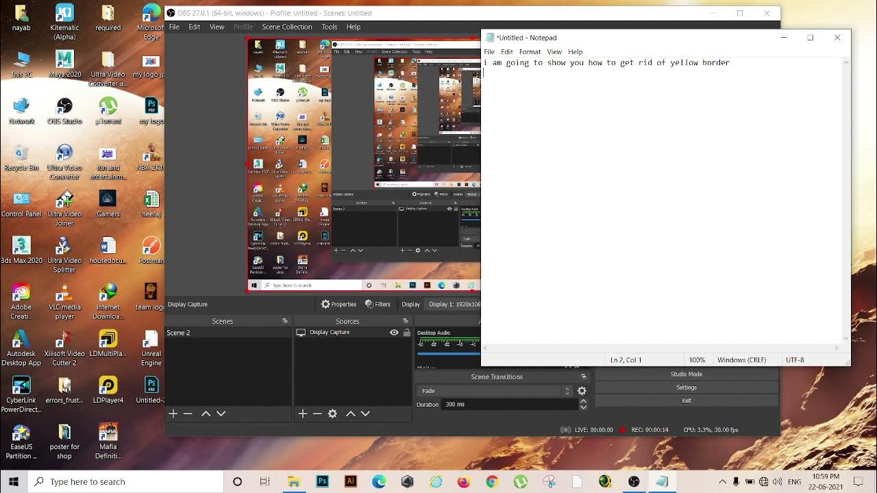 How to remove OBS Studio Yellow border YouTube