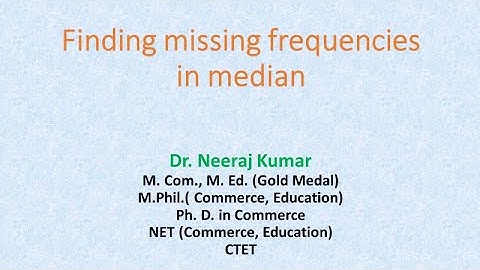 median (finding missing frequencies)