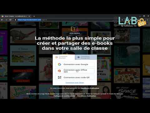 Tutoriel Book Creator 1   connexion enseignant   élève